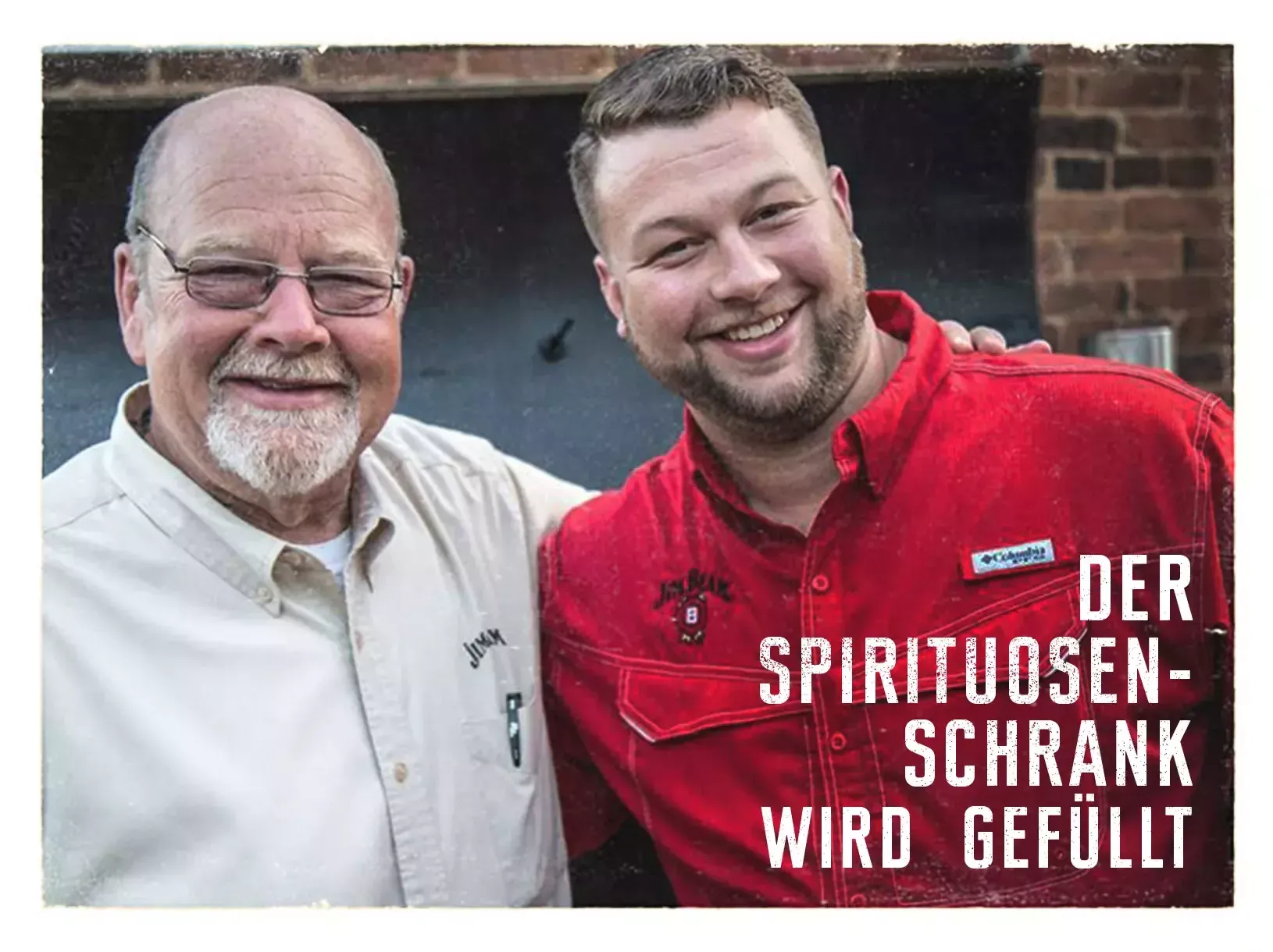 Fred Noe with Jim Beam worker